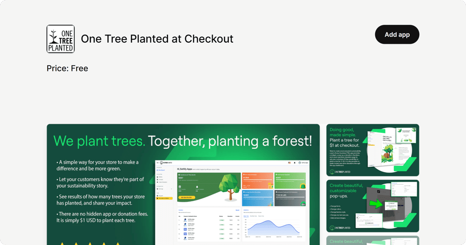 Arbor.eco One Tree Planted at Checkout